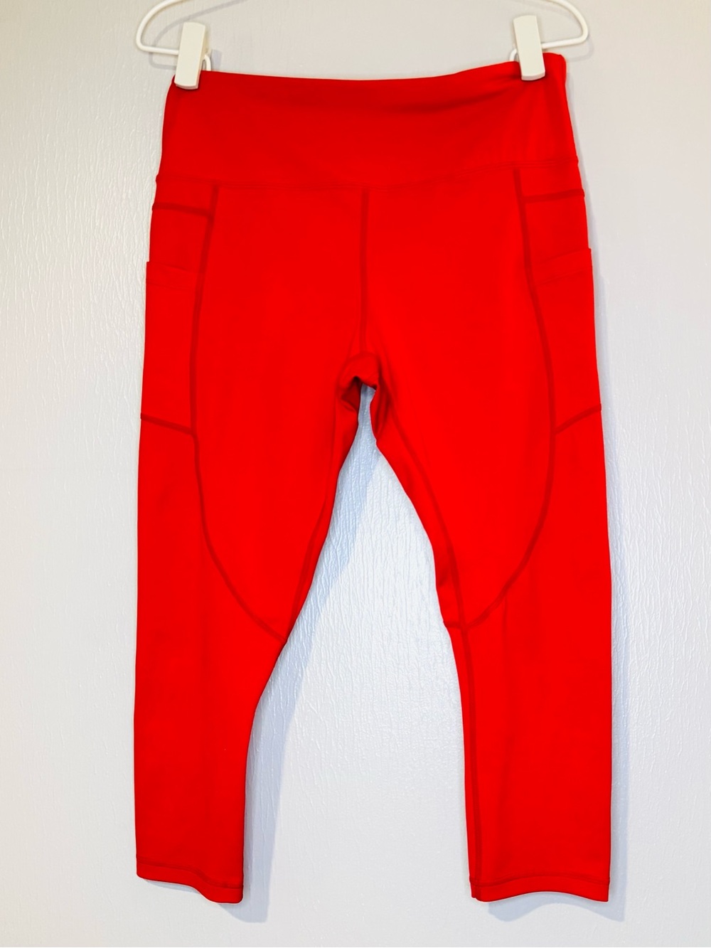 ZYIA Red Performance Leggings with Side Pockets
